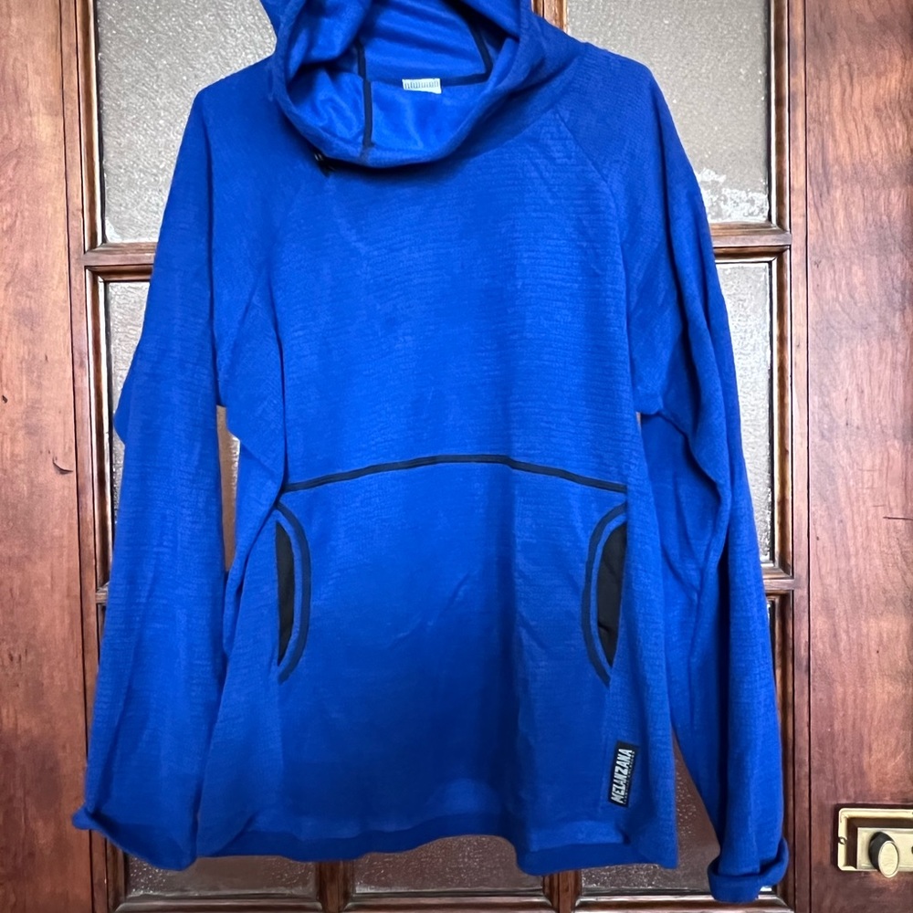 NEW Melanzana microgrid fleece hoodie - blue - 2020